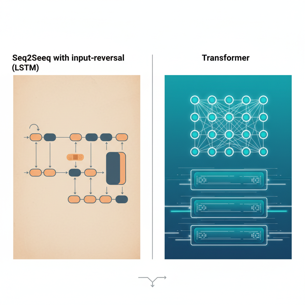 競合視点：Transformer vs Seq2Seq+入力反転