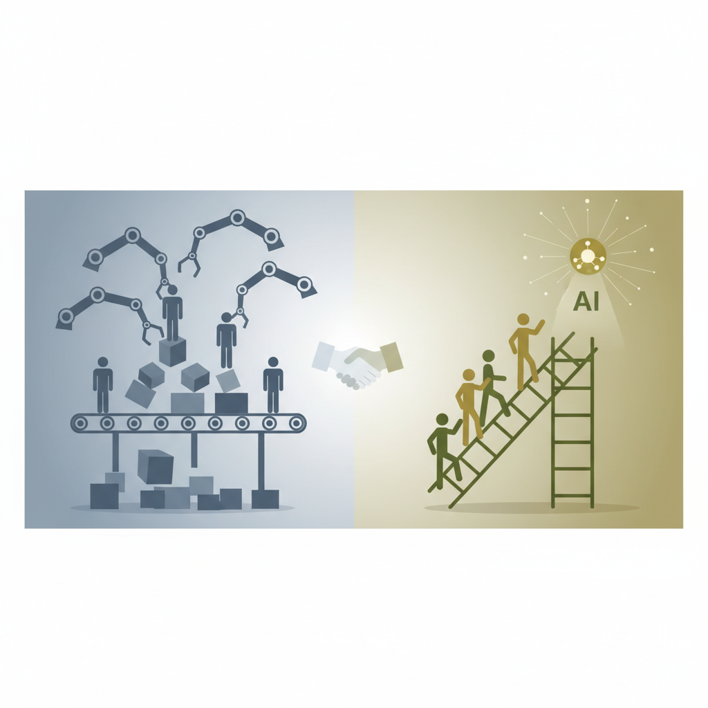 SNSで議論が割れる理由：AIは仕事を奪うのか、それとも人間の仕事を上流へ押し上げるのか