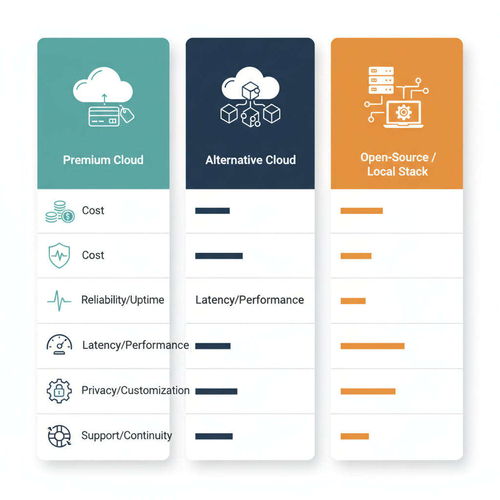 比較してみると見え方が変わる：ChatGPT上位プラン vs Claude系 vs OSS構成の違いを5項目で整理